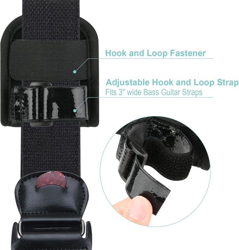 TXesign Bodypack Transmitter Pouch, Carrying Case Bodypack Transmitter Portable Storage Case for Bass Guitar Strap Instrument Strap - Image 3